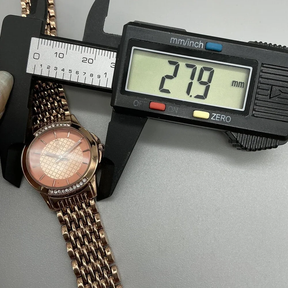 Montres Prestige Womens Watch 28mm Rose Gold Dial Gold Bracelet MPW-0216 8.5